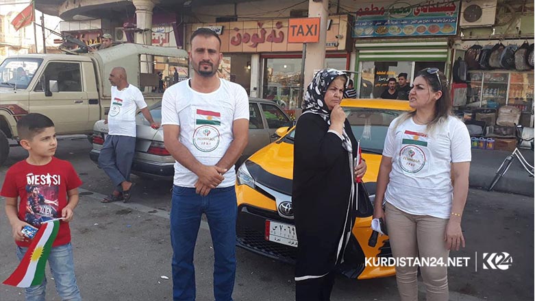 له‌ خانه‌قین به‌ ئاڵای كوردستانه‌وه‌ یادی ریفراندۆمی سه‌ربه‌خۆیی كرایه‌وه‌